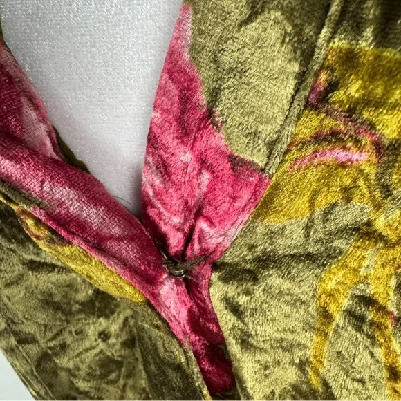 Anthropologie Velvet Somerset Maxi Dress Green and Pink Floral Size Medium - Picture 6 of 15